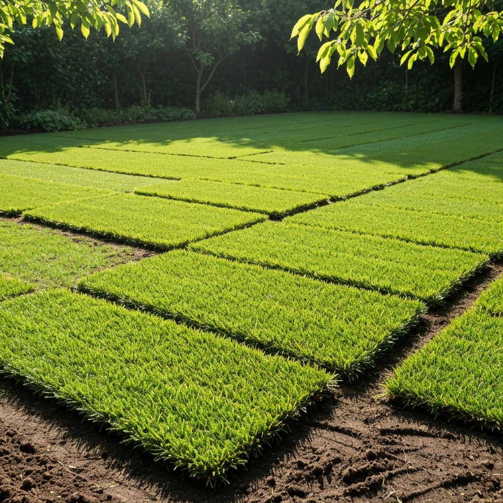 Professional turf laying for perfect lawn